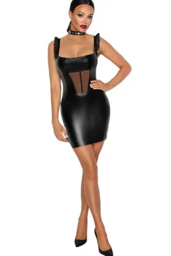 Noir Handmade Short Powerwetlook Dress