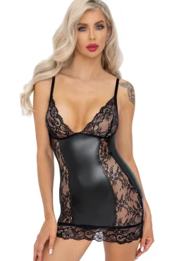 Noir Handmade Short Powerwetlook Dress