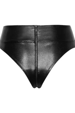 Noir Handmade Snake Skin Style Wetlook Shorts