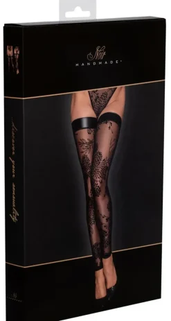 Noir Handmade Tulle Powerwetlook Flock Stockings
