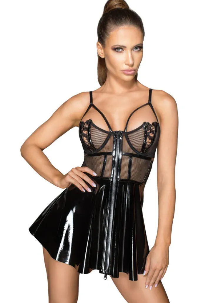 Noir Handmade Vinyl Mini Dress