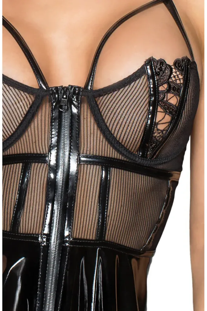 Noir Handmade Vinyl Mini Dress