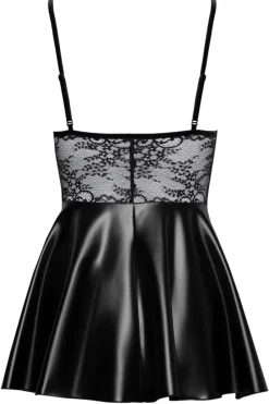 Noir Handmade Wetlook and Lace Dress