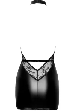 Noir Handmade Wetlook Lace Party Dress