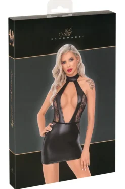 Noir Handmade Wetlook Lace Party Dress