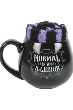 Something Different Normal is an Illusion Gothic Mug and Socks Set
