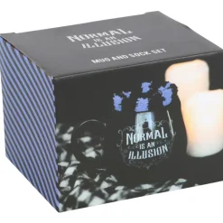 Something Different Normal is an Illusion Gothic Mug and Socks Set