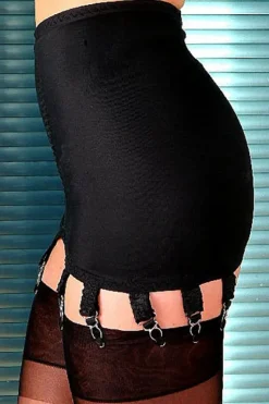 Nylon Dreams 14 Strap Girdle Black