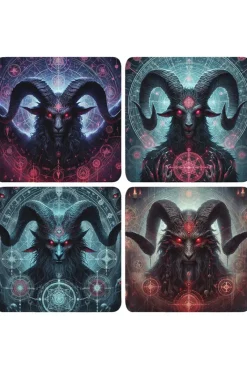 Oakhart Industries Oakhart Baphomet Coaster Set