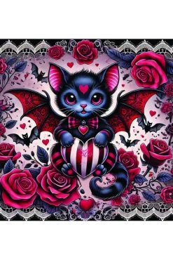 Oakhart Industries Oakhart Bat Cat Valentine Card