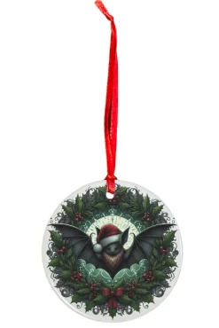 Oakhart Industries Oakhart Bat Wreath Christmas Ornament