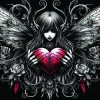 Oakhart Industries Oakhart Gothic Heart Valentine Card