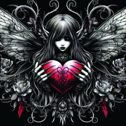 Oakhart Industries Oakhart Gothic Heart Valentine Card