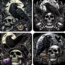 Oakhart Industries Oakhart Halloween Coaster Set