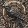 Oakhart Industries Raven Coaster Art087