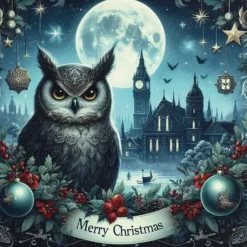 Oakhart Industries Oakhart Owl Christmas Card
