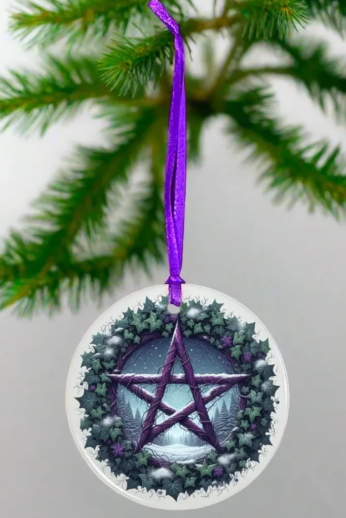 Oakhart Industries Oakhart Purple Pentagram Christmas Ornament