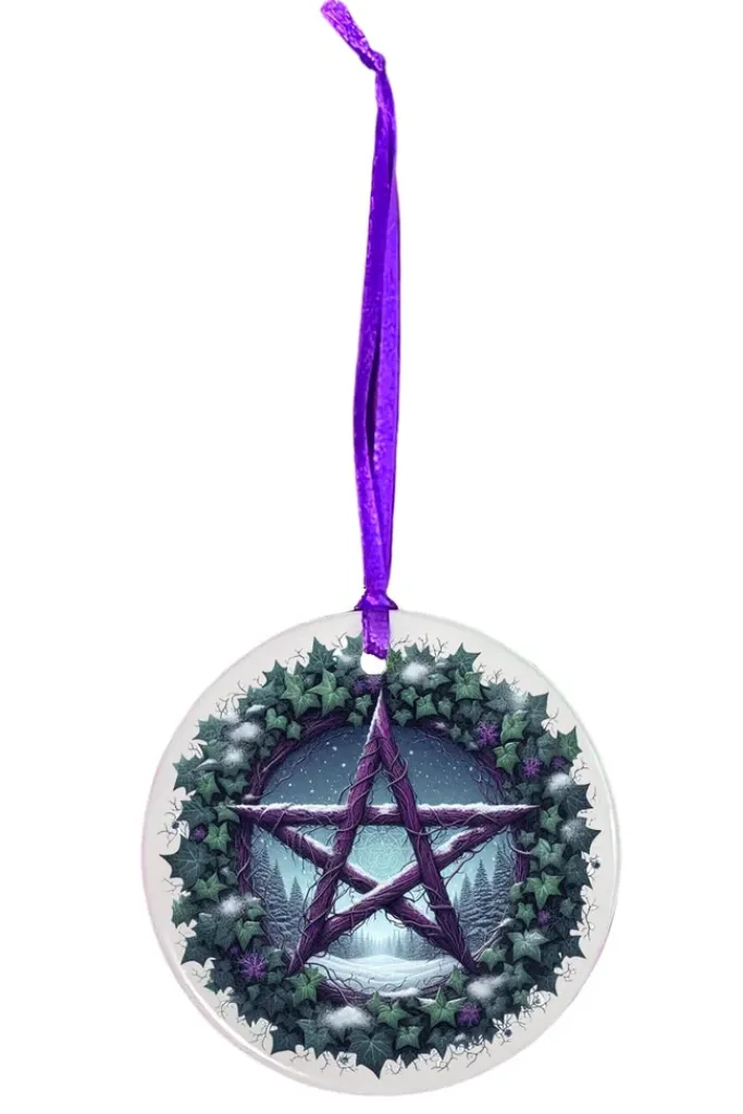 Oakhart Industries Oakhart Purple Pentagram Christmas Ornament