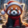 Oakhart Industries Oakhart Red Panda Santa Christmas Card