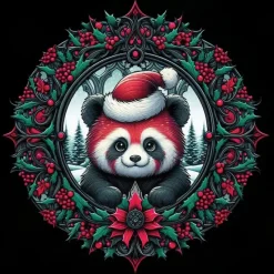 Oakhart Industries Oakhart Red Panda Santa Christmas Card