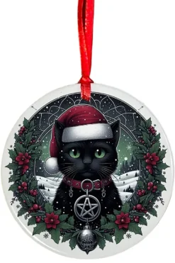 Oakhart Industries Oakhart Santa Cat Christmas Ornament 2