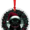 Oakhart Industries Oakhart Santa Cat Christmas Ornament