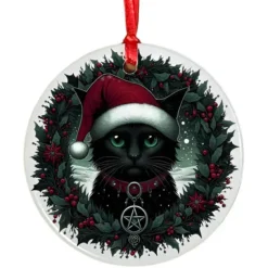 Oakhart Industries Oakhart Santa Cat Christmas Ornament