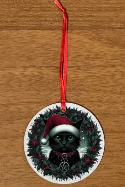 Oakhart Industries Oakhart Santa Cat Christmas Ornament