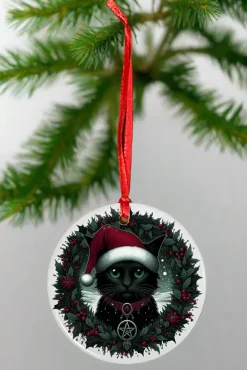 Oakhart Industries Oakhart Santa Cat Christmas Ornament