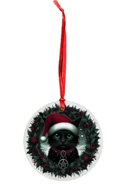 Oakhart Industries Oakhart Santa Cat Christmas Ornament