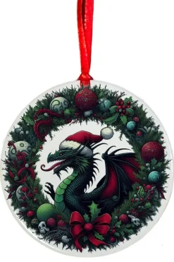 Oakhart Industries Oakhart Santa Dragon Christmas Ornament 3