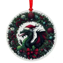 Oakhart Industries Oakhart Santa Dragon Christmas Ornament 3