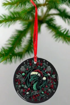 Oakhart Industries Oakhart Santa Dragon Christmas Ornament 2