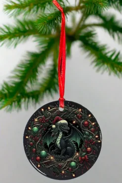 Oakhart Industries Oakhart Santa Dragon Christmas Ornament