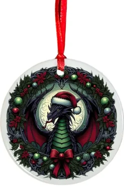 Oakhart Industries Oakhart Santa Dragon Christmas Ornament 4
