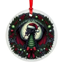 Oakhart Industries Oakhart Santa Dragon Christmas Ornament 4