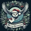 Oakhart Industries Oakhart Santa Owl Christmas Card