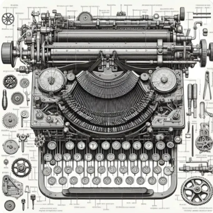 Oakhart Industries Oakhart Steampunk Typewriter Coaster Set