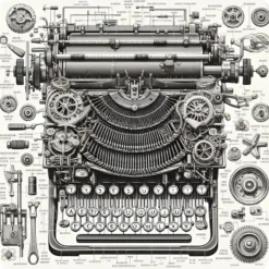 Oakhart Industries Oakhart Steampunk Typewriter Coaster Set