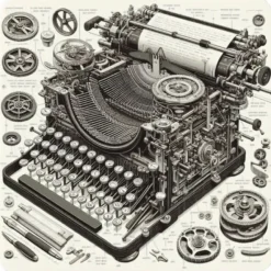 Oakhart Industries Oakhart Steampunk Typewriter Coaster Set