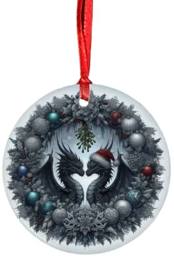 Oakhart Industries Oakhart Twin Dragons Christmas Ornament