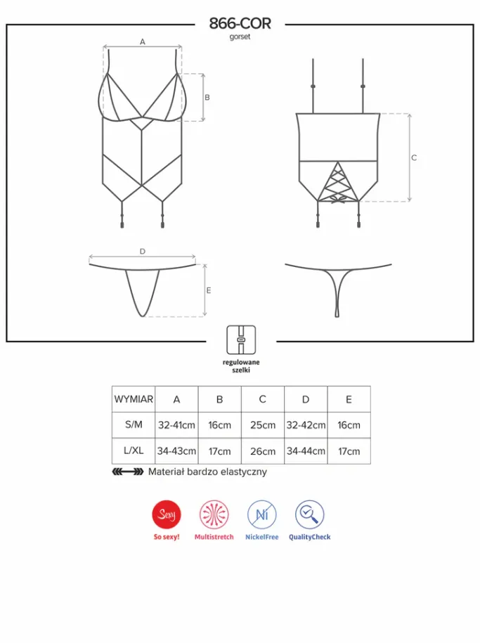 Obsessive Corset Set (L/XL)
