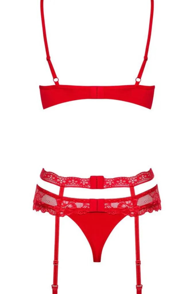 Obsessive Heartina Red Bra Set