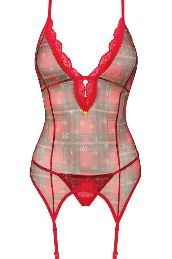 Obsessive Jollymore Christmas Lingerie Set