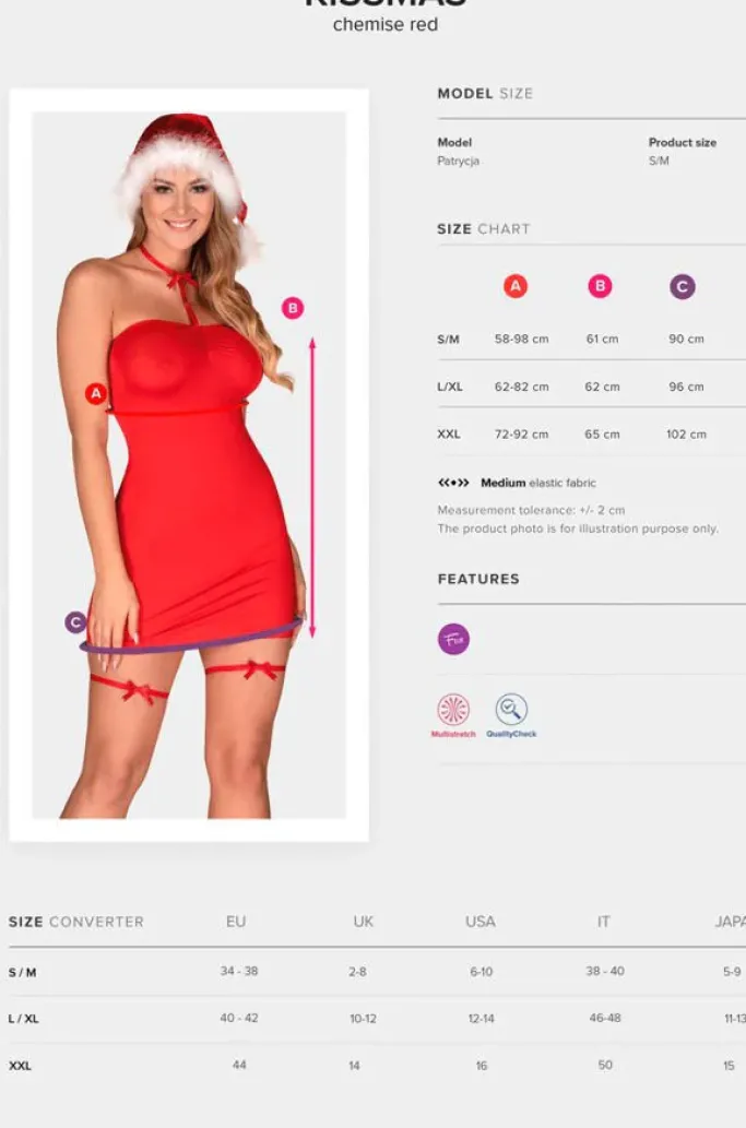 Obsessive Kissmas Lingerie Set (L/XL)