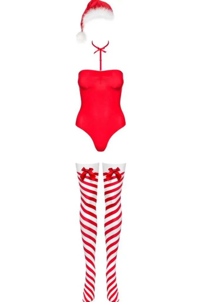 Obsessive Kissmas 3-piece Christmas Lingerie Set