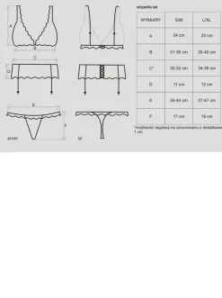 Obsessive Lingerie Emperita Set (L/XL)
