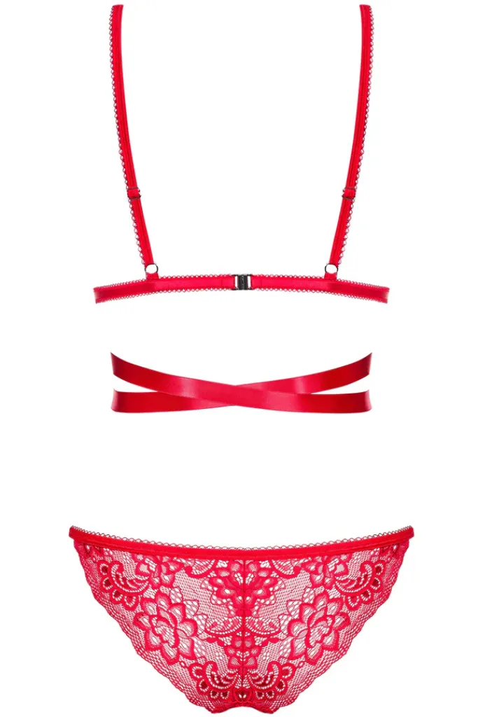Obsessive Lovlea Red Lingerie Set (L/XL)