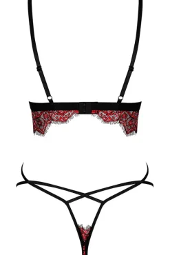 Obsessive Red Essia Lingerie Set
