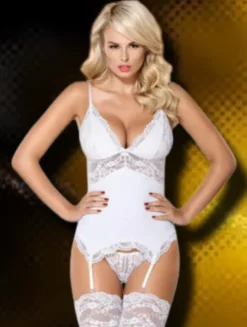 Obsessive White Basque Corset